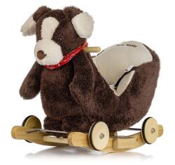 Milly Mally Câinele balansat cu melodie și rotițe Milly Mally Polly Plus Câinele Maro Balansoar calut