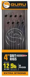 Guru QM1 Speed Stop Ready Rigs 4" (10cm) előkötött horog - 12 QM1 - 9lb/0, 22mm (GRR128)