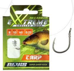 Nevis Előkötött horog ponty 10db/cs. szakállas 40cm (5704-012)