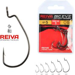 Reiva Offset Worm Big eye 1/0 5db/cs