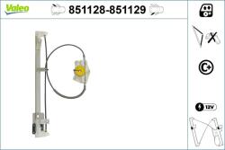 VALEO Mecanism actionare geam VALEO 851128 (851128)