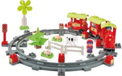 Ecoiffier Építőjáték vonat sínpályán Country Train Abrick Écoiffier szélturbinával és 4 figurával 18 hó-tól (ECO2982)