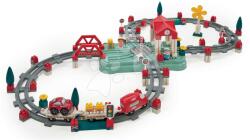 Ecoiffier Építőjáték vonat síneken dobozban Abrick Écoiffier 2 figura és 2 jármű 140 részes 18 hó-tól (ECO1348)