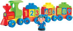 Ecoiffier Építőjáték Vonat számokkal Abrick Écoiffier mozdonyvezetővel 45 cm hosszú 18 hónapos kortól (ECO3349)
