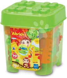 Ecoiffier Építőjáték majmokkal Abrick Barrel Écoiffier vadállatok és 70 kocka a dobozban 18 hó-tól (ECO1445)