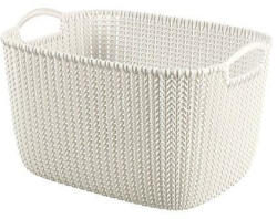 CURVER Kötött hatású kosár, L méret, CURVER Knit, fehér (CSCKLF) (226379)