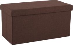 TEMPO KONDELA Összehajtható puff, barna szövet, ORELIA