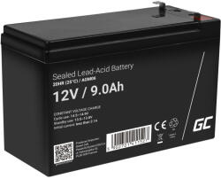 Green Cell AGM VRLA gondozásmentes ólom akkumulátor / akku 12V 9Ah AGM06 UPS szünetmentes tápegységekhez (AGM06)