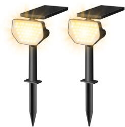 Litom Set 2 bucati lampi solare LED Lepro PR510005, 43 leduri, IP65 lumina alba calda, 2 moduri (PR510005) - dwyn