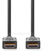 Nedis CVGL34060BK05 ultra HD HDMI kábel, HDMI dugó - dugó, 4K@60Hz, ARC, 18 Gbps, aranyozott csatlakozók, hossz 0, 5m (CVGL34060BK05) (CVGL34060BK05)