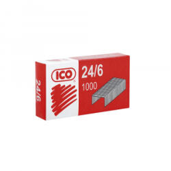ICO Tűzőkapocs 24/6, piros dobozos (7330024003) (7330024003) - aqua