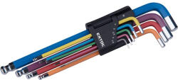 EXTOL PREMIUM 5 év EXTOL PREMIUM 8819316 imbuszkulcs klt. , 9db, HEX, több színű, extra hosszú, gömbfej, H 1, 5-10mm, S2, krómozott
