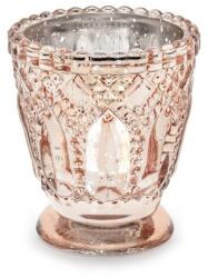 PartyDeco Gyertyatartó, 8cm, 4 db, Rózsarany