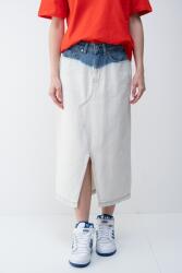 Karl Lagerfeld Jeans KARL LAGERFELD JEANS, Farmer midiszoknya hasítékkal az elején, Kék, Krémszín, L (A2W12014-1OZ-L)