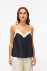 VERO MODA Vero Moda, V-nyakú bő fazonú felső, Fekete, S (10329790-BLACK-BIRCH-S)