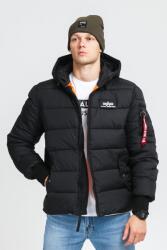 Alpha Industries ALPHA INDUSTRIES, Steppelt kapucnis télikabát, Fekete, M (118113-03-M)