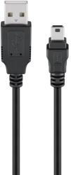 Goobay Kábel, Goobay, mini USB/USB, réz, 3m, fekete