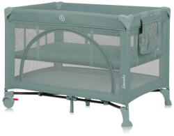 Lionelo Patut Pliabil Lionelo Laura cu Doua Nivele Deschidere Laterala Include Salteluta si Geanta de Transport Roti de la Nastere pana la 15KG 102x74CM Verde (LO-LAURA_GREEN_SAGE)