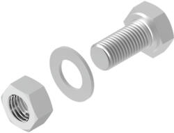 BAKS SMM10×30 Csavargarnitúra (hatlapfejű csavar M10x30 + alátét + anya) 650843 (650843)
