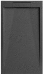 AREZZO design Zuhanytálca, Arezzo design Stone pala hatású, öntött márvány zuhanytálca, fekete 120x90 AR-DYT129LB - zuhanykabin