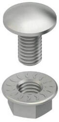NIEDAX FLM 6x20 G lencsefejű csavar + anya (FLM6X20G)
