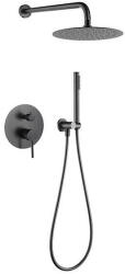 AREZZO design Falba süllyesztett csaptelep, Arezzo design Palmfield zuhanyszett, gun metal AR-1160GM - zuhanykabin