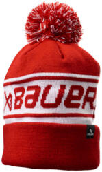 Bauer Team Ribbed Pom Red Kötött sapka