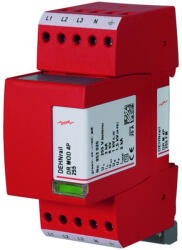 DEHN 953405 3. típusú túlfeszültség-korlátozó DEHNrail M 4-pólusú 255 V-hoz ipari elektronikához távjelző érintkezővel DR M 4P 255 FM (953405)