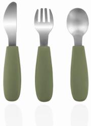 Zopa 3 részes szilikon evőeszköz készlet forest green