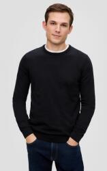 s.Oliver s. Oliver, Kerek nyakú pamutpulóver, Fekete, XL (2143173-9999-XL)