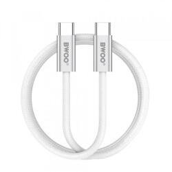 BWOO Cablu Date si Incarcare USB-C - USB-C BWOO BO-X317C, 240W, 1m, Alb