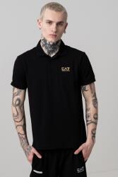 EA7 EA7, Galléros póló logóval a mellrészen, Aranyszín, Fekete, 2XL (8NPF14-PJVQZ-0208-XXL)