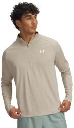 Under Armour Férfi funkcionális félcipzáras pulcsi Under Armour TECH TEXTURED 1/2 ZIP barna 1382797-299 - 3XL