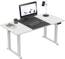 Mark Adler Állitható íróasztal, magasságállítás, két motor, 160 cm x 80 cm x 119 cm, fehér