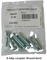  Hatlapfejű tövigmenetes csavar DIN 933 horganyzott M5x16 (10 db) (ZIP371) - pepita