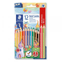 STAEDTLER Színes ceruza Noris Jumbo háromszögletű 10+2 db-os klt. (128 NC12P1) (128 NC12P1) - aqua