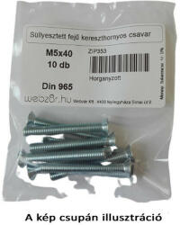 Süllyesztett fejű kereszthornyos csavar M5x40 (10 db) (ZIP353) - pepita