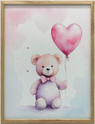  KERET NÉLKÜLI MEDVE VÁSZFESTÉS LUFISZÍVVEL 70x100 CM