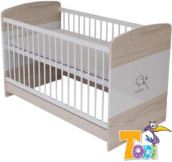 Todi Magic 70*140 cm átalakítható kiságy - szilfa/fényes fehér