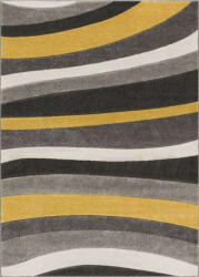  Modern Hullámos Szőnyeg - Szürke-Sárga - 160x230 cm