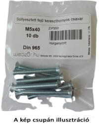  Süllyesztett fejű kereszthornyos csavar M5x20 (10 db) (ZIP351) - pepita