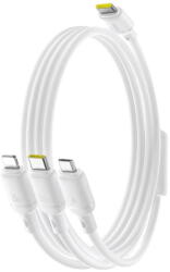 Baseus Cablu de Date Type-C la Micro-USB, Lightning, USB-C, 100W, 1.5m - Moon White (KF2349568) - pcone