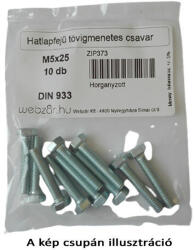  Hatlapfejű tövigmenetes csavar DIN 933 horganyzott M5x20 (10 db) (ZIP372) - pepita