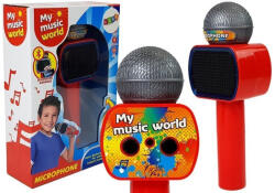 LEAN Toys Gyerekek Vezeték Nélküli Karaoke Mikrofon Bluetooth Hangszóró Piros