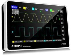 FNIRSI 1013D Osciloscop digital tip tabletă cu ecran tactil TFT LCD de 7", cu două canale, 100 MHz (1013D)