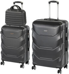 Leziter TraveLux Max X gurulós bőrönd szett fekete (LTRMBS-X-BL) - pepita