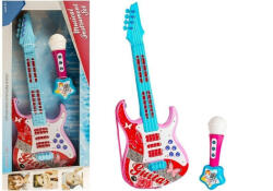 LEAN Toys Elektromos Gitár Mikrofon Húrok Játék Rózsaszín