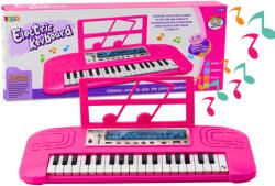 LEAN Toys Gyermek Elektromos Zongora 36 Dallamok Rózsaszín