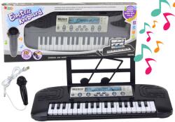 LEAN Toys Gyermek Elektromos Zongora Állvány Mikrofon Fekete