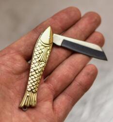  Kés Zsebkés Összecsukható Hal Arany Horgász Ajándék (100932)